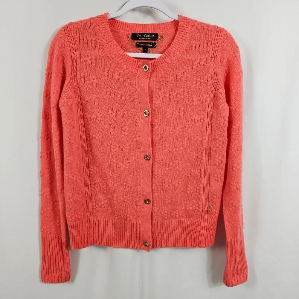 NWOT Juicy Couture Cashmere Sweater In Coral - Size S